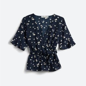 NWOT Lush Daielle Faux Wrap Blouse